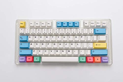 HK Gaming Teclas de sublimación de tinte - Perfil de cereza, teclas PBT gruesas para teclado mecánico (139 teclas, tiza)