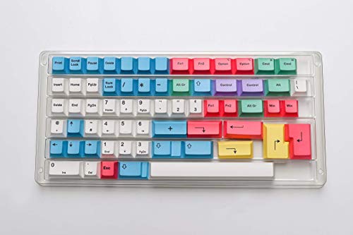 HK Gaming Teclas de sublimación de tinte - Perfil de cereza, teclas PBT gruesas para teclado mecánico (139 teclas, tiza)