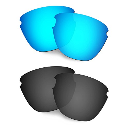HKUCO Reforzarse Lentes de repuesto para Oakley Frogskins Lite Gafas de sol Azul/Negro Polarizado