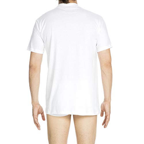 HOM - Para Hombres - Camiseta con Cuello Redondo 'Harro New' - T-Shirt - White Light Combination - Tamaño M