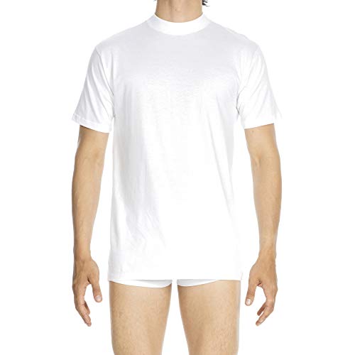 HOM - Para Hombres - Camiseta con Cuello Redondo 'Harro New' - T-Shirt - White Light Combination - Tamaño M