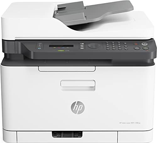 HP Color Laser MFP 179fnw 4ZB97A, Impresora Láser Color Multifunción, Imprime, Escanea, Copia y Fax, Wi-Fi, Ethernet, USB 2.0 alta velocidad, HP Smart App, Panel de Control LCD, Blanca