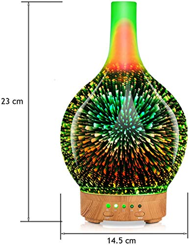 Humidificador ultrasónico de aceites de aromaterapia ultrasónicos Galaxy de 100 ml 3D con Luces LED asombrosas, Tanque de Agua Grande