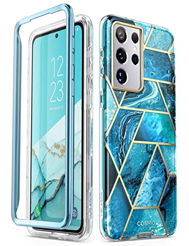 i-Blason Funda Galaxy S21 Ultra [Cosmo] Delgada Carcasa Protector para Samsung Galaxy s21 Ultra (no Incluye Protector de Pantalla) (Azul)