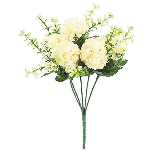 Ideen mit Herz - Arreglo de flores artificial, ramo de flores, con flores y colores variados, flores de tallo largo, diámetro aprox. 3-6 cm