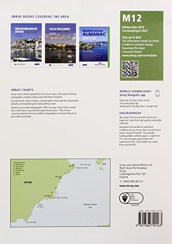 Imray Chart M12: Cabo de Gata to Dénia and Ibiza (M Charts)