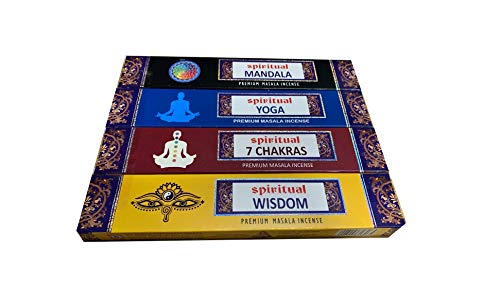 Incienso Surtido Durga Spiritual - Mandala - Yoga - 7 Chakras - Wisdom - 4 Cajas x 15g -