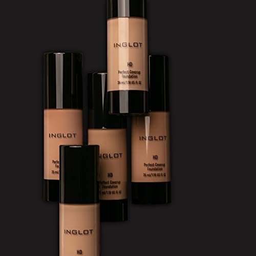 INGLOT - Base de maquillaje HD Perfect Coverup Foundation - 77 - Cobertura media/alta - Todo tipo de pieles - Maquillaje vegano - Crueltyfree