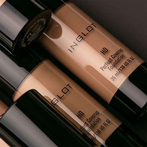 INGLOT - Base de maquillaje HD Perfect Coverup Foundation - 77 - Cobertura media/alta - Todo tipo de pieles - Maquillaje vegano - Crueltyfree