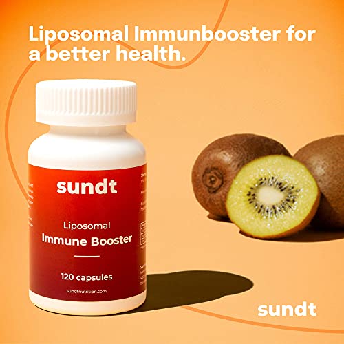 Inmuno-Booster liposomal en cápsulas para un refuerzo inmunológico extra - 120 cápsulas - 60 aplicaciones - Sin OGM - Hecho en la UE - Sundt Nutrition® Suplemento alimenticio