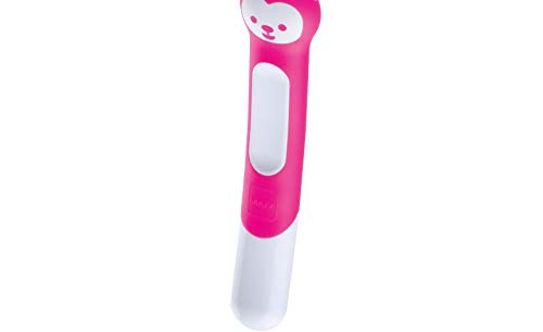 Intrucciones en lengua extranjera - Mam Training Brush - Cepillo de dientes para niños con mango largo, 5 meses, color rosa