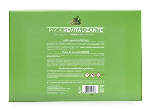 Isdin BodySenses RITUAL REVITALIZANTE con Té Matcha: Loción Corporal 500ml + Crema de manos 30ml + Obsequio Ambientador con barritas aromáticas (aroma Té Matcha)