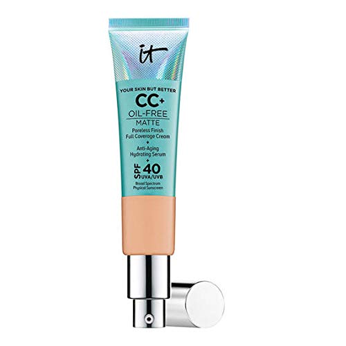 IT Cosmetics Your Skin But Better CC+ Mate sin aceite con SPF 40 32 ml (bronceado medio)