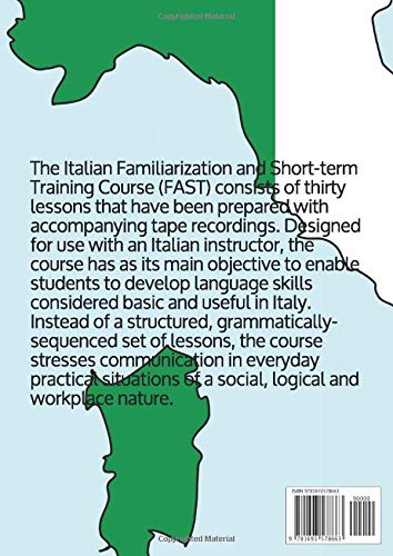 Italian Familiarization and Short Term Training: Volume I (Language)