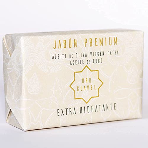 Jabón de aceite de Oliva Virgen Extra y aceite de coco PREMIUM extrahidratante, nutritivo y calmante 125g