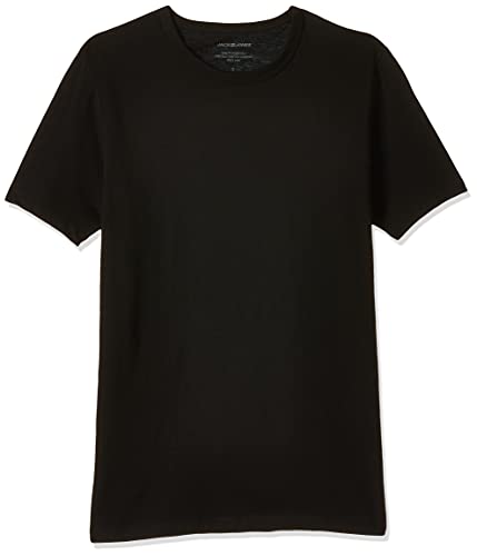 Jack & Jones Jacbasic Crew Neck tee SS 2 Pack Camiseta, Negro (Black Black), Large (Pack de 2) para Hombre