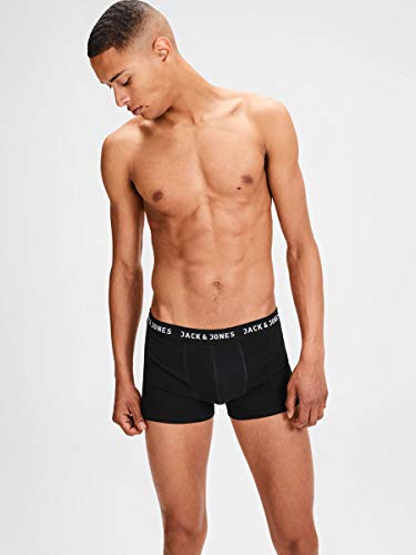 JACK & JONES Jachuey Trunks 5 Pack Noos Calzoncillos Boxer Hombre, Negro (Black Detail), M (Pack de 5)