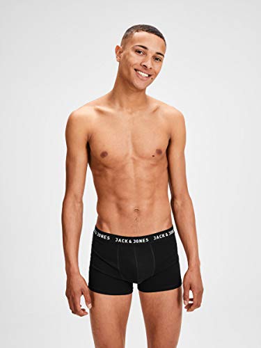 JACK & JONES Jachuey Trunks 5 Pack Noos Calzoncillos Boxer Hombre, Negro (Black Detail), M (Pack de 5)