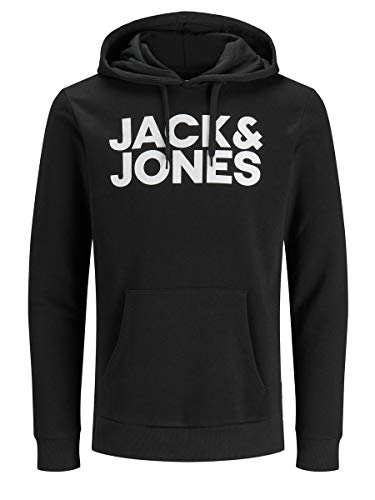 Jack & Jones Jjecorp Logo Sweat Hood Noos Sudadera con Capucha, Negro (Black 2), XL para Hombre