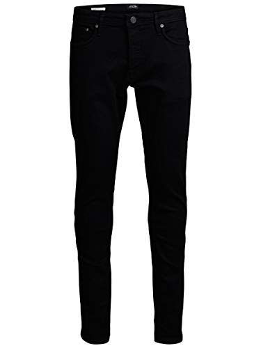 JACK & JONES Jjiglenn JJFELIX Am 046 50 SPS Noos Vaqueros slim, Negro (Black Denim), 36W / 32L para Hombre