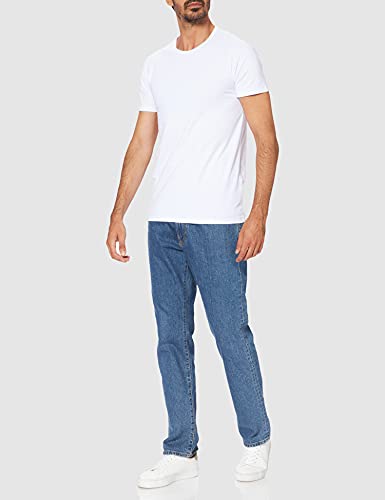 Jack & Jones Jones - Camiseta de manga corta con cuello redondo para hombre, color blanco (optical white), talla L