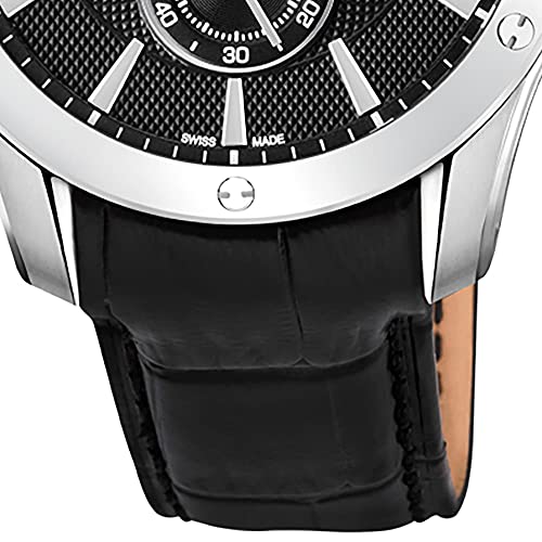 JAGUAR Reloj Modelo J878/4 de la colección ACAMAR, Caja de 44 mm Correa de Piel Negro para Caballero