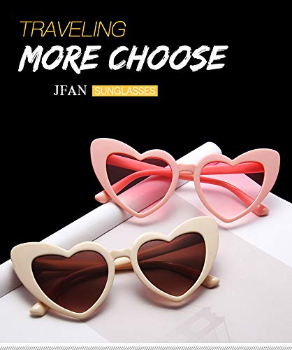 JFAN Gafas de Sol en Forma de Corazón Eyewear Unseix para Fiesta Protección UV400