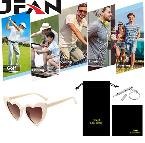 JFAN Gafas de Sol en Forma de Corazón Eyewear Unseix para Fiesta Protección UV400