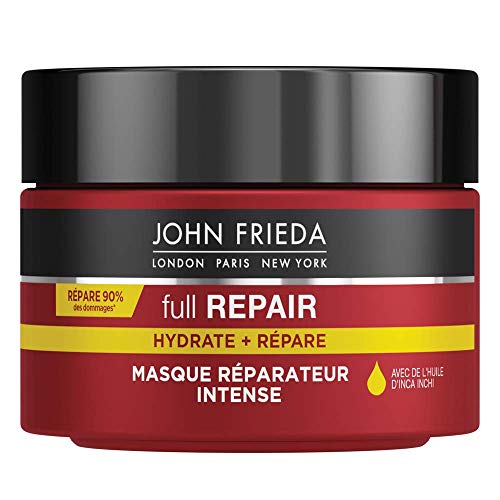 John Frieda Full Repair máscara reparadora intensa hidratación + reparación para cabello dañado 250 ml – lote de 2, modelo aleatorio