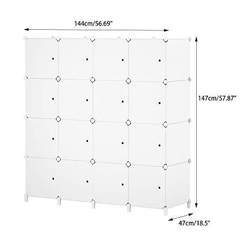 JOISCOPE - Guardarropa portátil para Colgar Ropa, Armario Combinado, Armario Modular para Ahorrar Espacio, Organizador Ideal para Libros, Juguetes