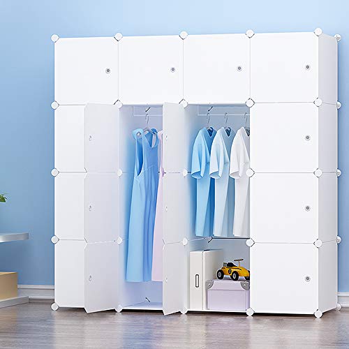 JOISCOPE - Guardarropa portátil para Colgar Ropa, Armario Combinado, Armario Modular para Ahorrar Espacio, Organizador Ideal para Libros, Juguetes