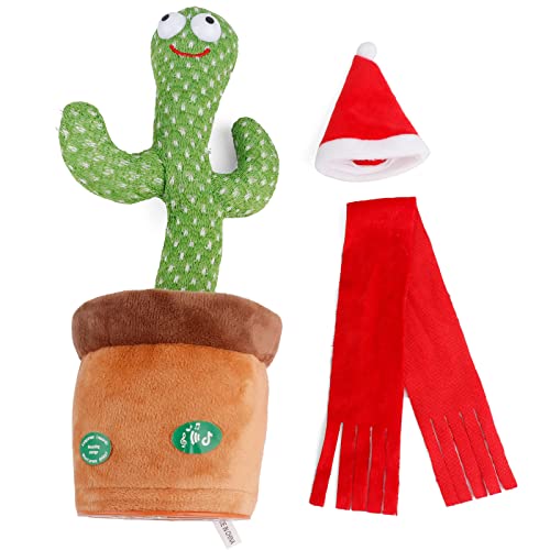 Jooheli Cactus de Peluche, Cactus Bailarín, Divertido Canto y Baile de Cactus con 120 Canciones, Juguete de Peluche de Cactus para Niños, Interesante Cactus Electrónico Juguete de Educación para Niños