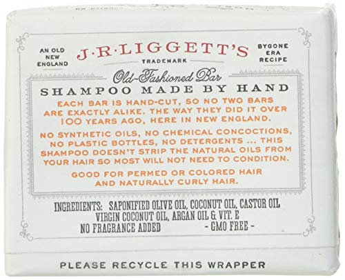 J.R. Liggett's, Shampoo Bar, Virgin Coconut & Argan Oil, 3.5 oz (99 g)