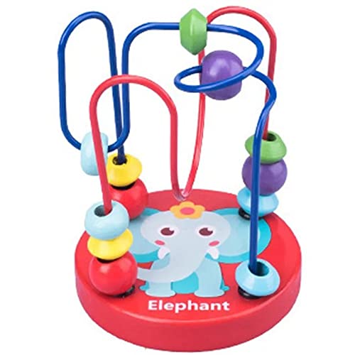 Juguete educativo de matemáticas de madera mini círculos de bolas de alambre laberinto montaña rusa ábaco rompecabezas juguetes para niños niño niña regalo