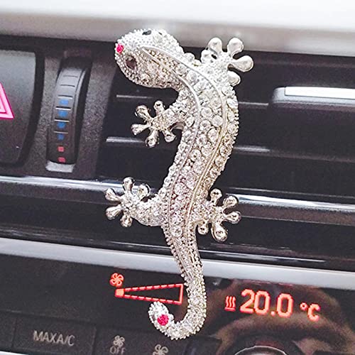 Julo Adorno de Coche Crystal Gecko Ambientador Ambientador Ventilación Interior de automóviles Perfume Clip de Fragancia aromatizante Accesorios de Coche