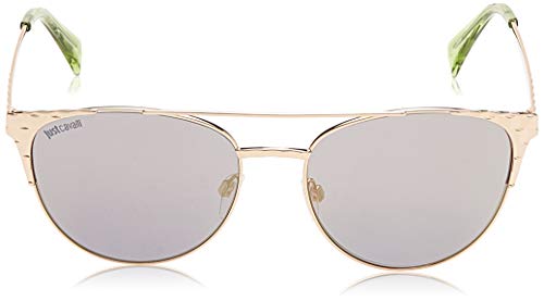 Just Cavalli JC750S-30Q Gafas de Sol, Shiny Gold/Mirror Green, 56 para Mujer