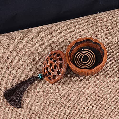 JYDQT Productos de Madera Quemador de Incienso Ceremonia de té de Palisandro Difusor de Aroma Difusor Africano Lotus Box (Color : A, Size : 10.6 * 8.7 * 6.6cm.)