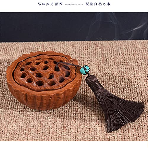 JYDQT Productos de Madera Quemador de Incienso Ceremonia de té de Palisandro Difusor de Aroma Difusor Africano Lotus Box (Color : A, Size : 10.6 * 8.7 * 6.6cm.)