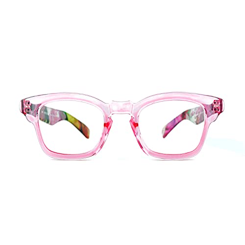 K-EYES - Gafas de lectura con diseño de mariposa y ojo de gato para mujer K22 rosa rosa y transparente +1.00