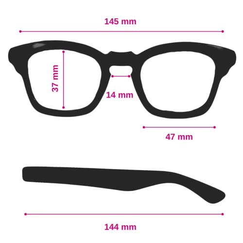 K-EYES - Gafas de lectura con diseño de mariposa y ojo de gato para mujer K22 rosa rosa y transparente +1.00