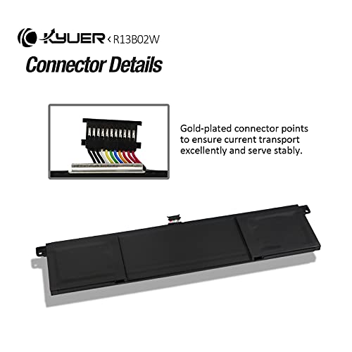 K KYUER 39Wh R13B02W R13B01W Laptop Batería para Xiaomi Mi Notebook Air 13.3 2018 Notebook Batería de repuesto Compatible con Xiaomi Mi Laptop Air 13 2018 13.3-inch Series R13B02W 7.6V 5320mAh