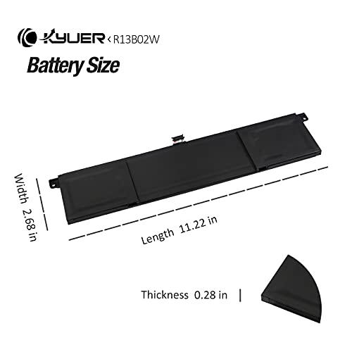 K KYUER 39Wh R13B02W R13B01W Laptop Batería para Xiaomi Mi Notebook Air 13.3 2018 Notebook Batería de repuesto Compatible con Xiaomi Mi Laptop Air 13 2018 13.3-inch Series R13B02W 7.6V 5320mAh