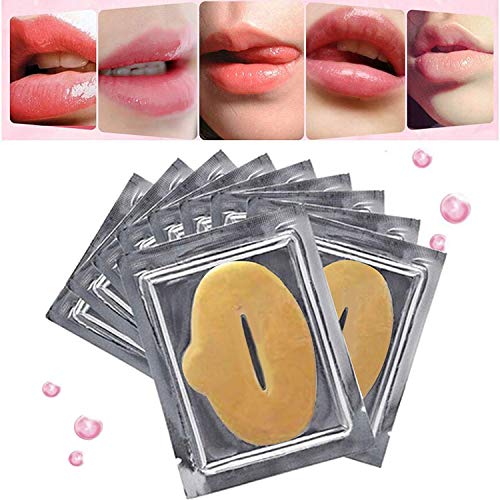 Kailisen Pack De Mascarillas Hidratantes Antiarrugas Para Ojos Y Labios Con Colágeno De Oro, 5 + 5 Unidades