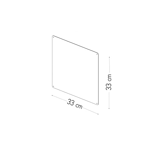 KalaMitica 60033-900-000 Soporte de Acero para imán y imanes de Nevera, Color Blanco (Modelo 2), Dimensiones 33x33x0,12 cm