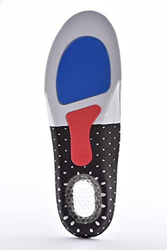 KAM-LITE Plantillas Gel Hombre Mujer Plantilla Memory Foam EVA Plantillas Ortopédicas Transpirable Suave Plantillas de Deportivas Trabajo para Pies Planos Fascitis Plantar