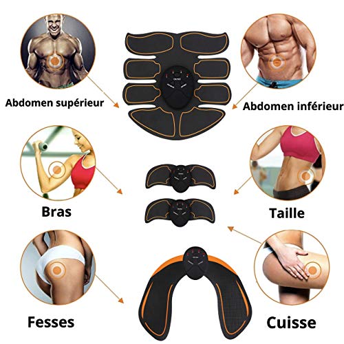 kames skoss prestige - Electroestimulador Muscular Abdominales Masculino Femenino, Keat Estimulador Brazo + Muslos + Piernas,Dispositivo Oficial ofrecido (USB)