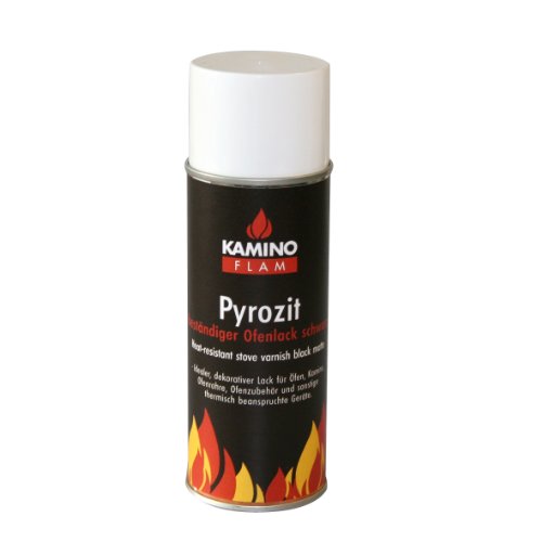 Kamino-Flam Barniz En Spray para Chimenea, Negro Mate, 6x6x21 cm