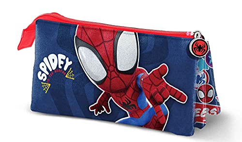 KARACTERMANIA Spiderman Rescue-Estuche Portatodo Triple, Azul