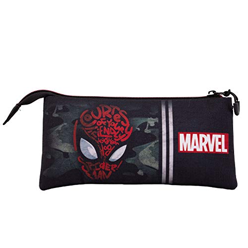 KARACTERMANIA Spiderman Spidey-Estuche Portatodo Triple HS, Negro