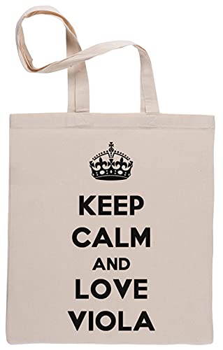 Keep Calm and Love Viola Bolsa De Compras Shopping Bag Beige